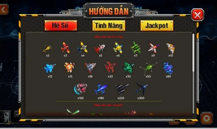 Các thể loại máy bay trong game Bắn Cá Đại Chiến B52 V7Bet