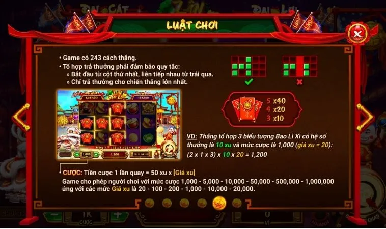 Luật chơi Nổ Hũ Lân Hái Lộc V7Bet